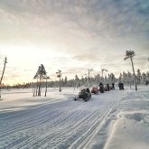 Snowmobile to Santa Claus Village from Apukka 